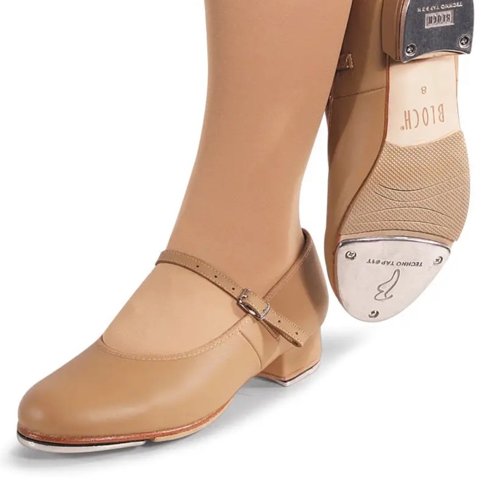 Bloch Tan Leather Tap on Tap Shoes with Strap
